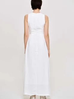 Source Unknown Robes-Robe Longue Ajustee, Blanc