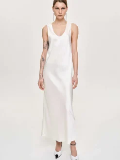 Source Unknown Accessoires-Robe Longue En Satin, Perle