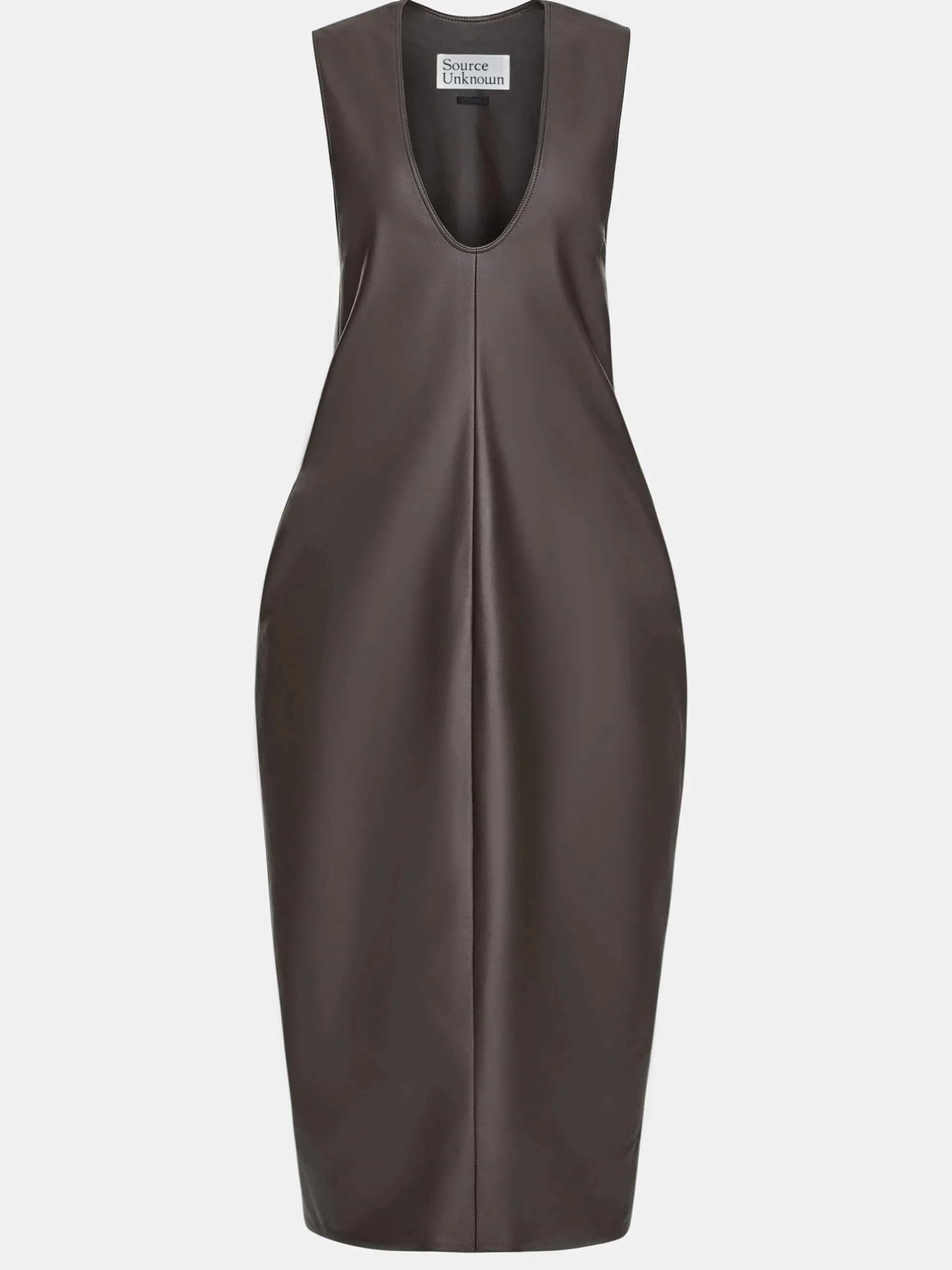 Source Unknown Robes-Robe Longue En Similicuir Adua, Chocolat
