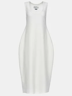 Source Unknown Robes-Robe Mi-Longue Adua Vase, Blanc