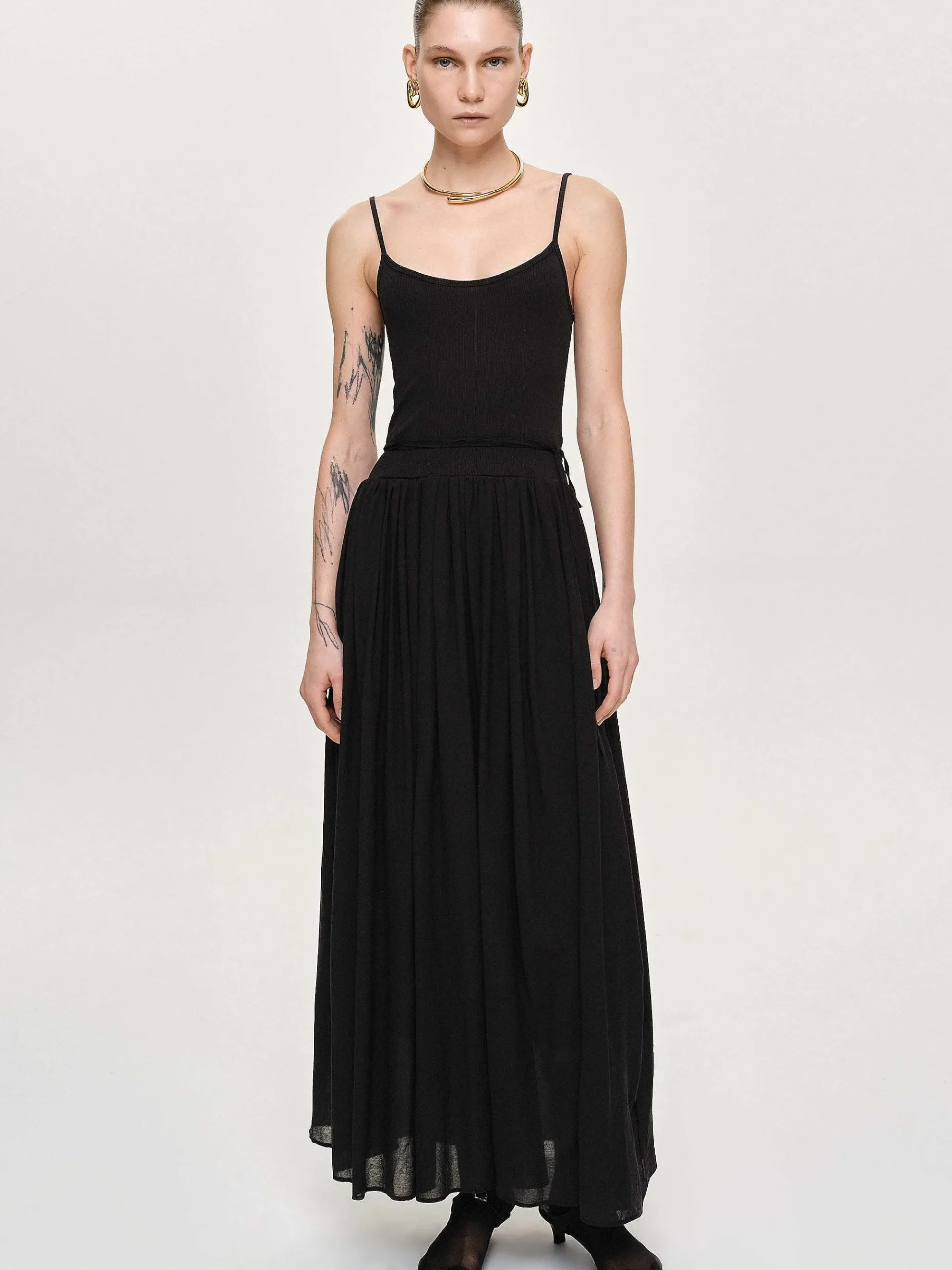 Source Unknown Accessoires-Robe Nuisette En Tulle, Noir