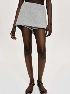 Source Unknown Bas-Segura Sweat Mini Jupes-Shorts, Gainsboro Melange