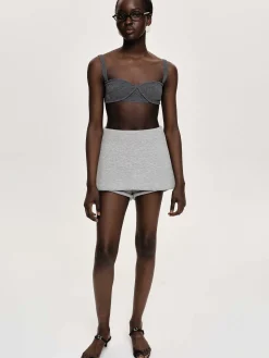 Source Unknown Vêtements-Segura Sweat Mini Jupes-Shorts, Gainsboro Melange