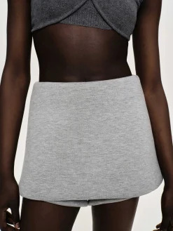 Source Unknown Vêtements-Segura Sweat Mini Jupes-Shorts, Gainsboro Melange
