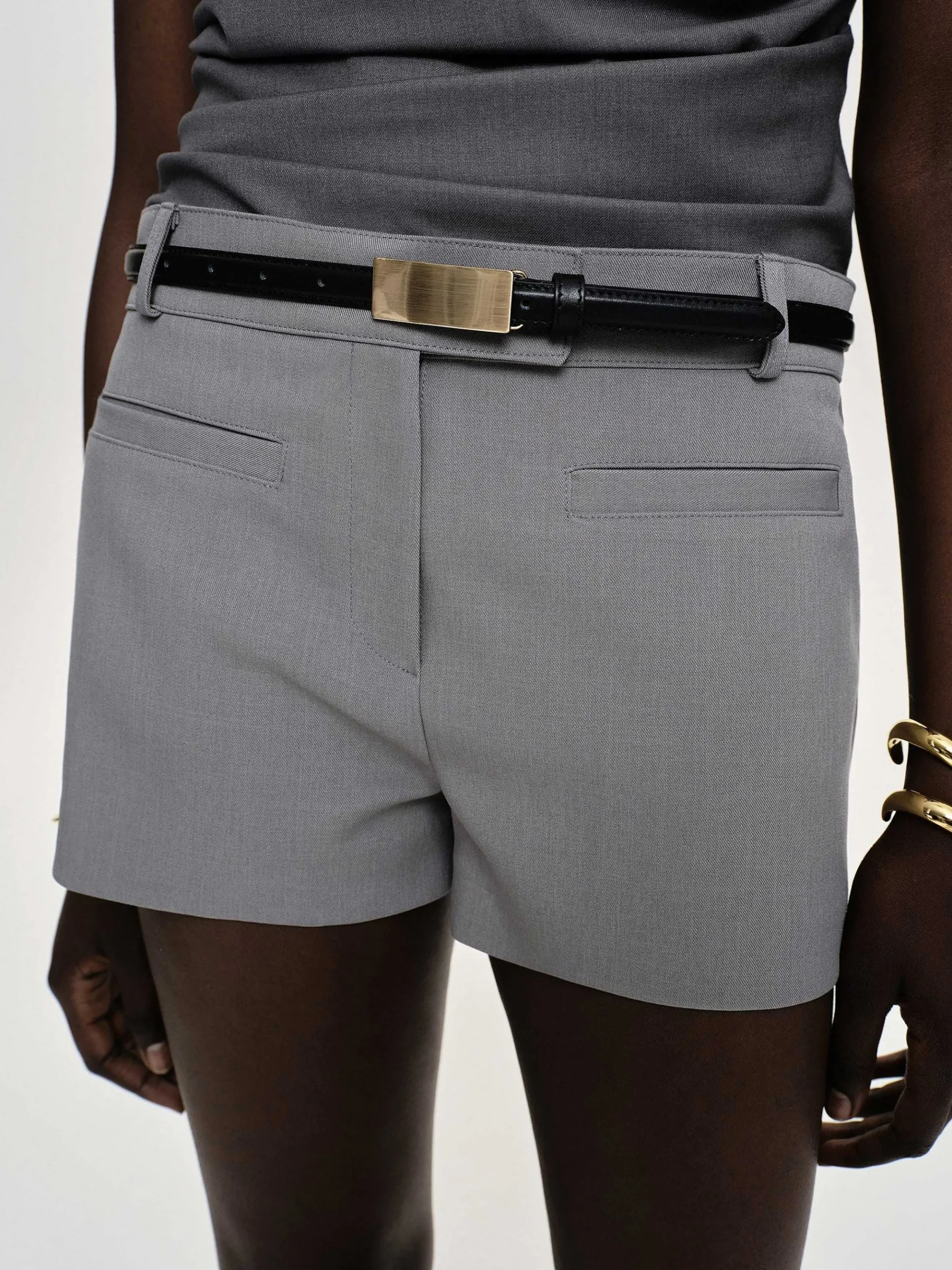 Source Unknown Vêtements-Short A Poche Passepoilee Ulna, Gris