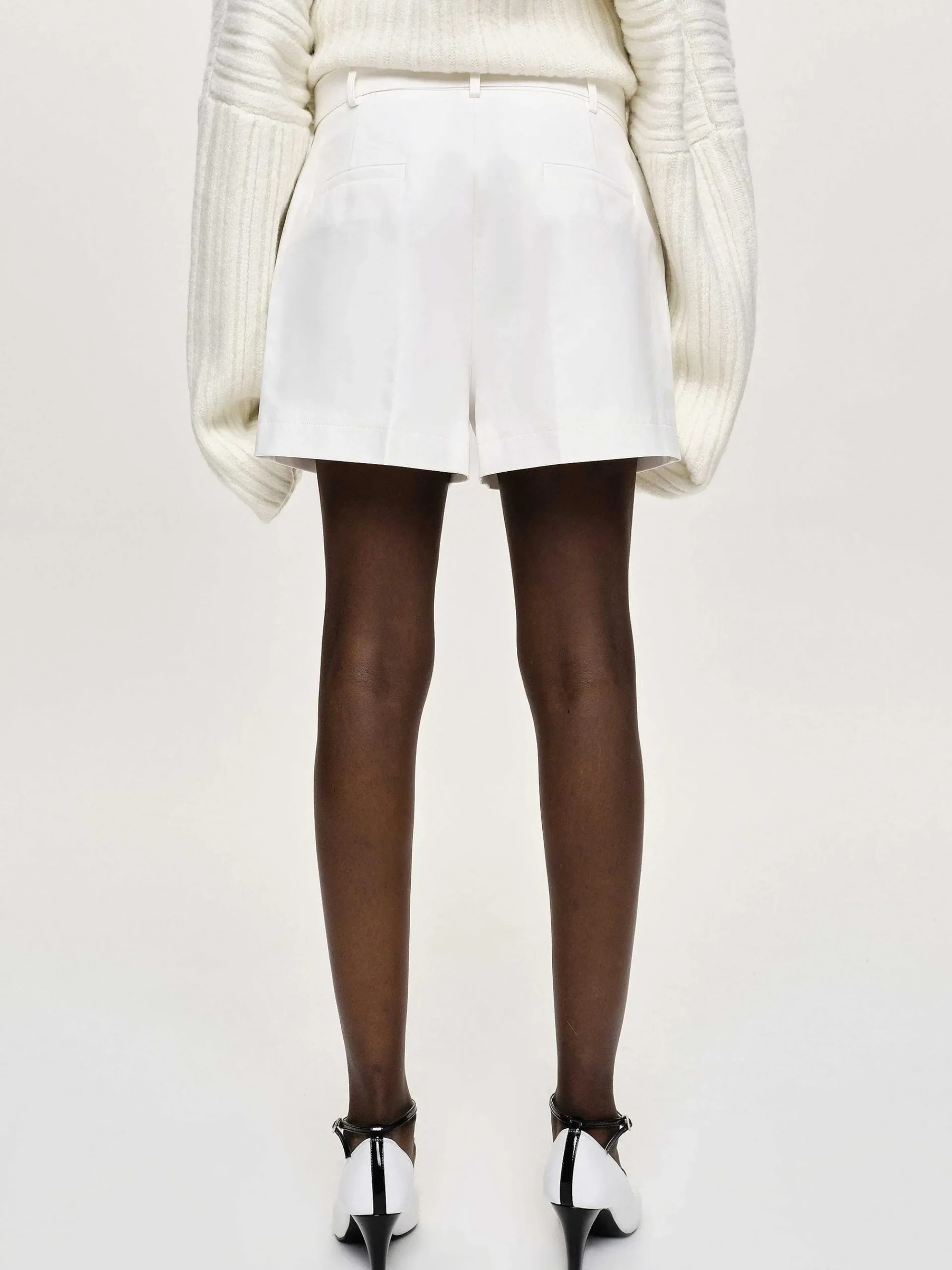 Source Unknown Bas-Short Large Avec Ceinture, Blanc