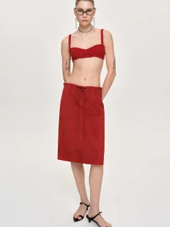 Source Unknown Tricots-Soutien-Gorge En Tricot Cotele, Rouge