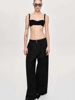 Source Unknown Hauts-Soutien-Gorge En Tricot Cotele, Noir