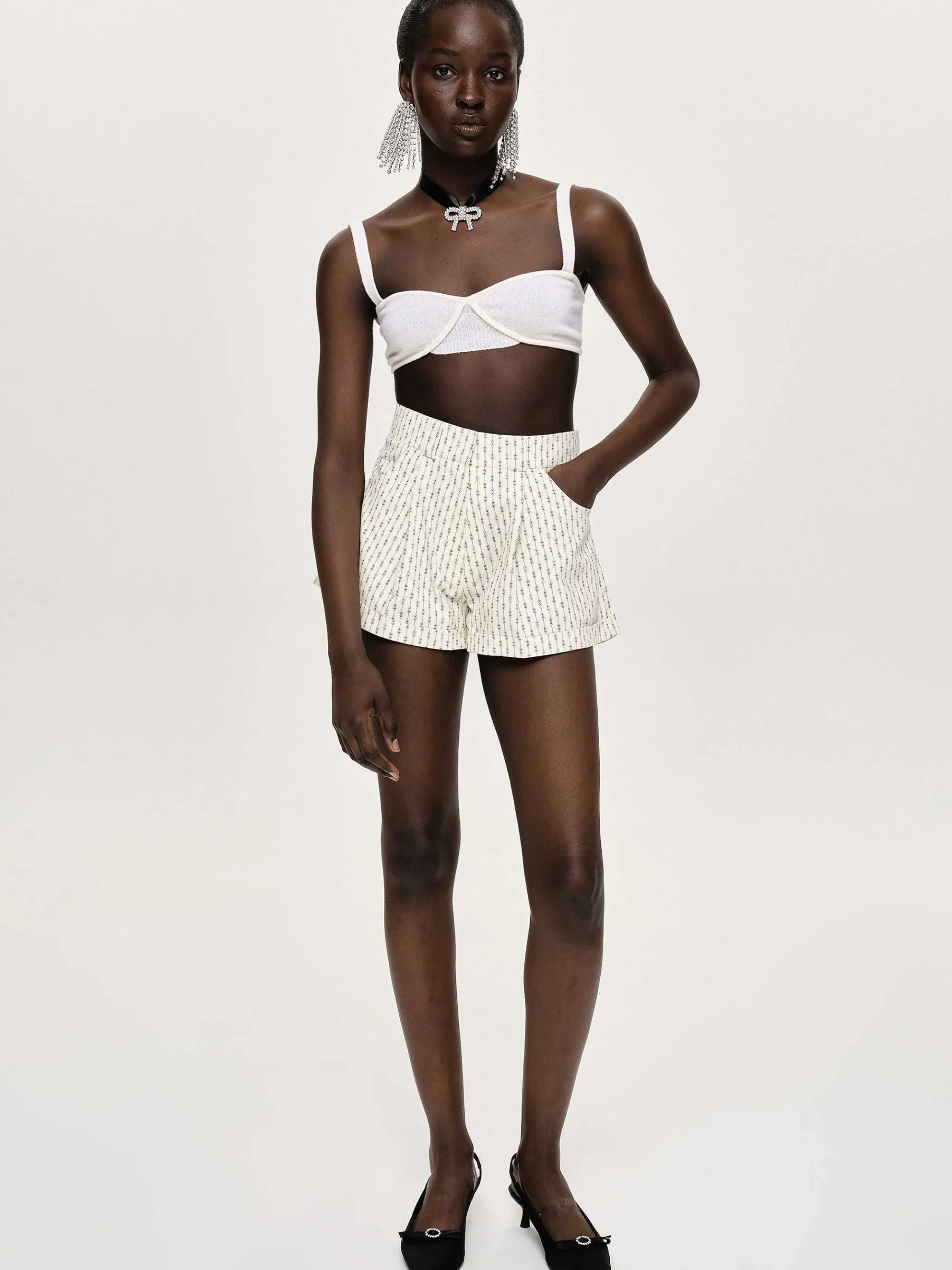 Source Unknown Tricots-Soutien-Gorge En Tricot Cotele, Blanc