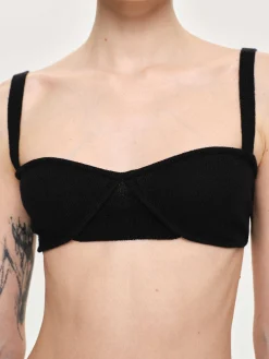 Source Unknown Vêtements-Soutien-Gorge En Tricot Cotele, Noir