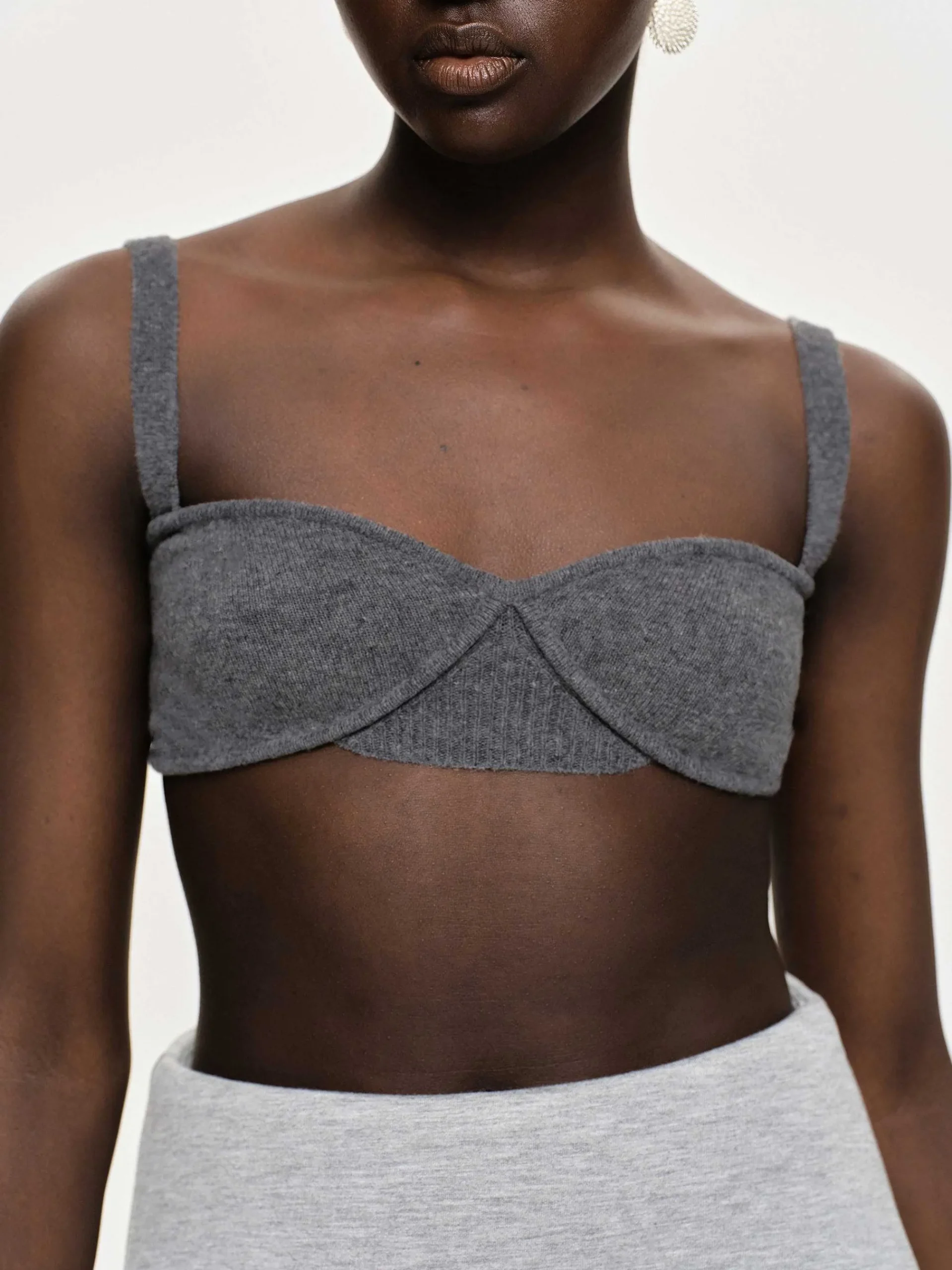 Source Unknown Tricots-Soutien-Gorge En Tricot Cotele, Charbon De Bois
