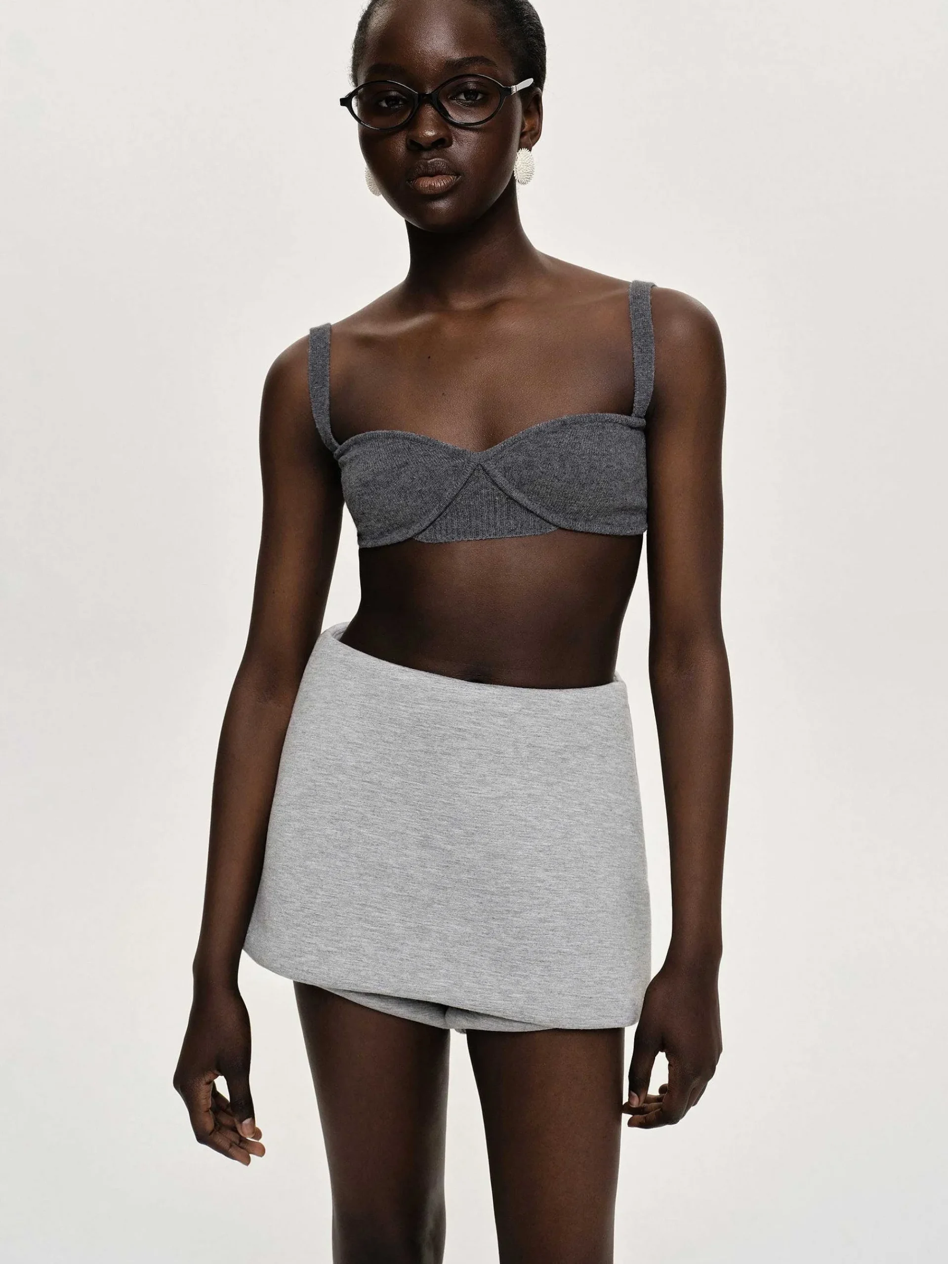 Source Unknown Tricots-Soutien-Gorge En Tricot Cotele, Charbon De Bois