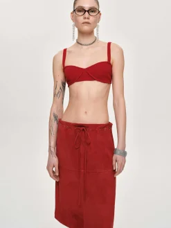 Source Unknown Hauts-Soutien-Gorge En Tricot Cotele, Rouge