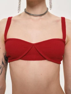 Source Unknown Hauts-Soutien-Gorge En Tricot Cotele, Rouge