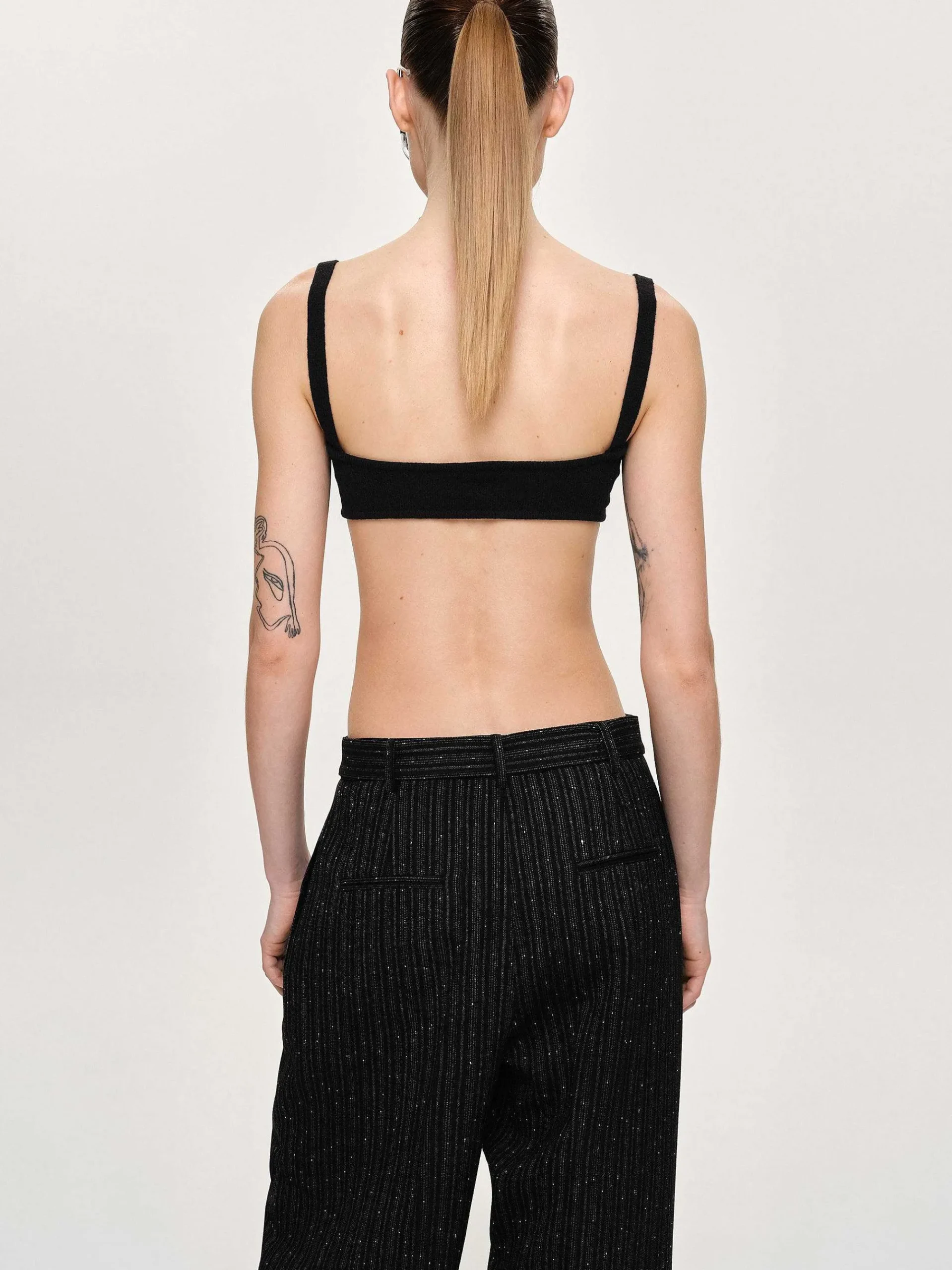 Source Unknown Tricots-Soutien-Gorge En Tricot Cotele, Noir