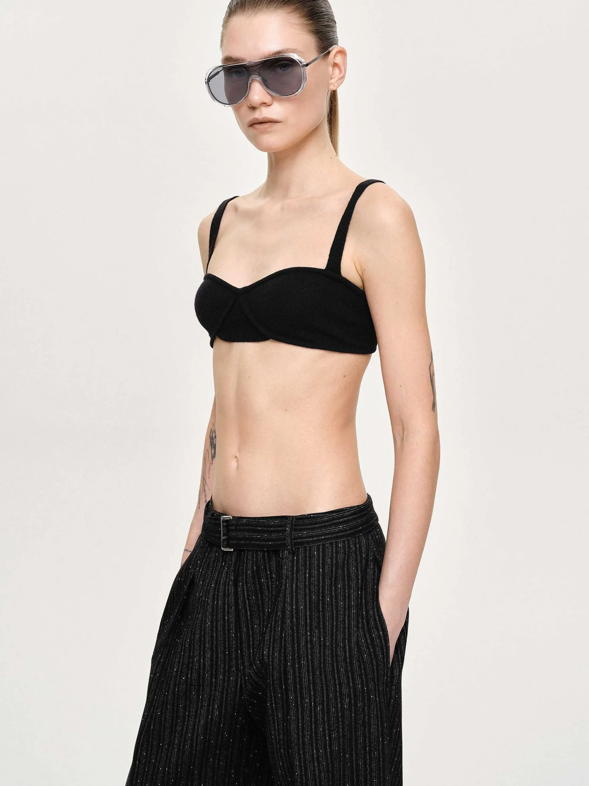 Source Unknown Tricots-Soutien-Gorge En Tricot Cotele, Noir