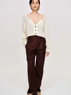 Source Unknown Tricots-Tricot A Encolure Degagee, Amande
