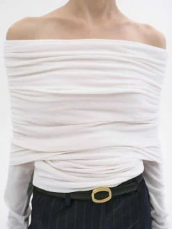 Source Unknown Accessoires-Tricot A Epaules Denudees Tova, Creme