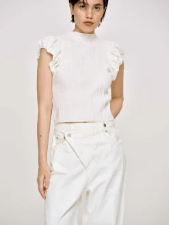 Source Unknown Vêtements-Tricot Cotele A Bulles, Blanc