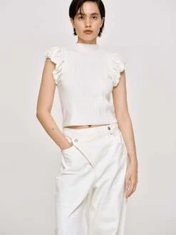 Source Unknown Vêtements-Tricot Cotele A Bulles, Blanc