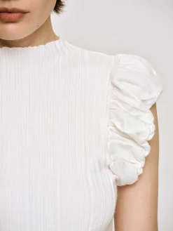 Source Unknown Vêtements-Tricot Cotele A Bulles, Blanc