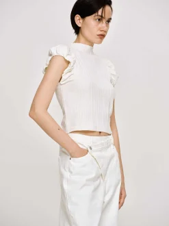 Source Unknown Vêtements-Tricot Cotele A Bulles, Blanc