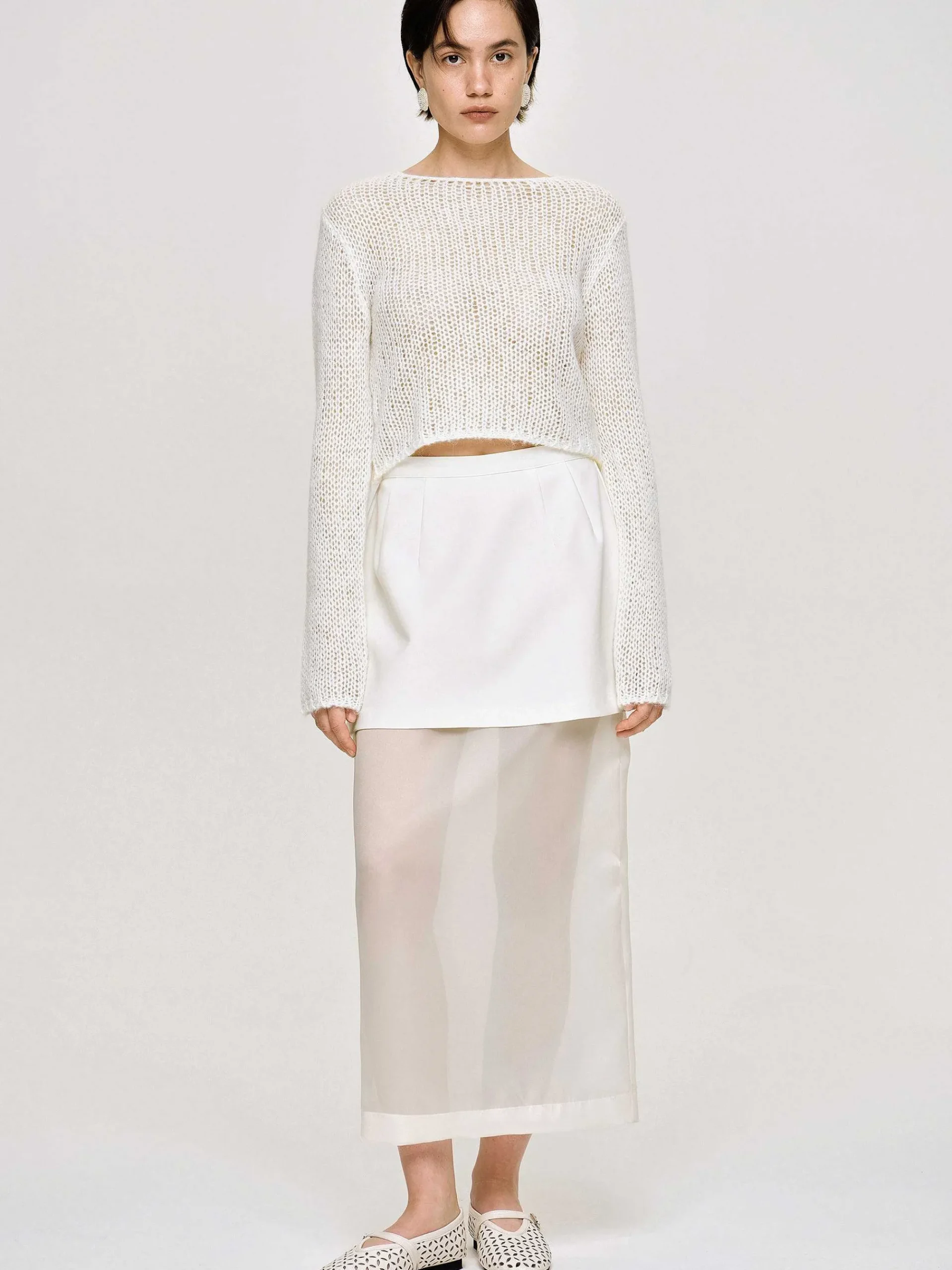 Source Unknown Vêtements-Tricot Semi-Transparent, Bouleau