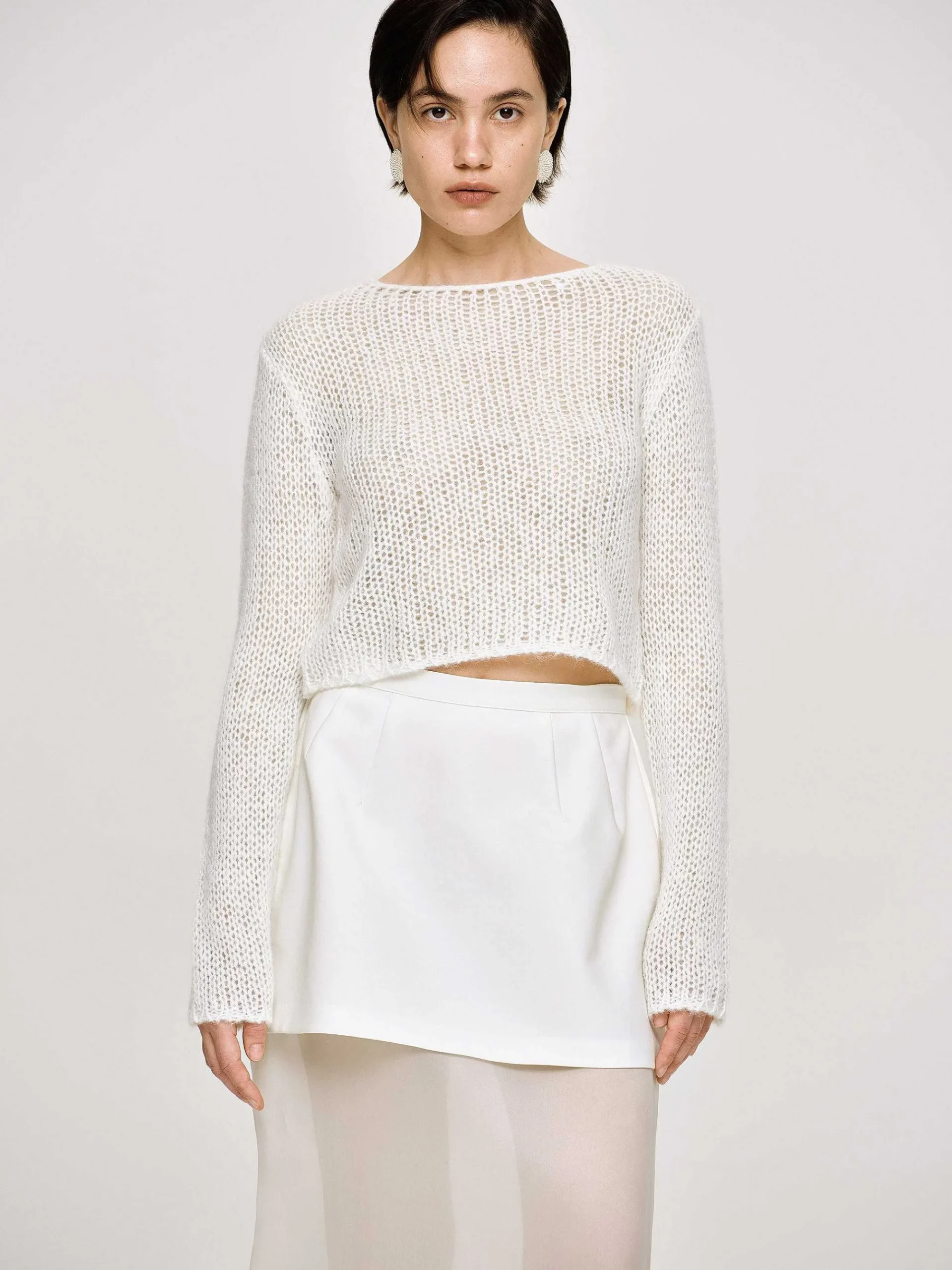 Source Unknown Vêtements-Tricot Semi-Transparent, Bouleau