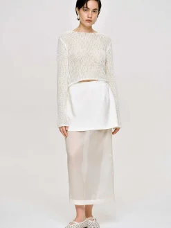 Source Unknown Tricots-Tricot Semi-Transparent, Bouleau
