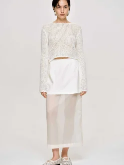 Source Unknown Tricots-Tricot Semi-Transparent, Bouleau