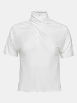 Source Unknown Hauts-T-Shirt A Col Croise Daye, Blanc