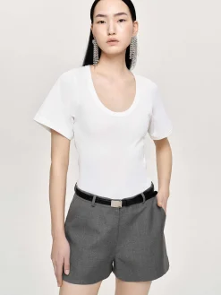 Source Unknown Accessoires-T-Shirt Deep U, Blanc