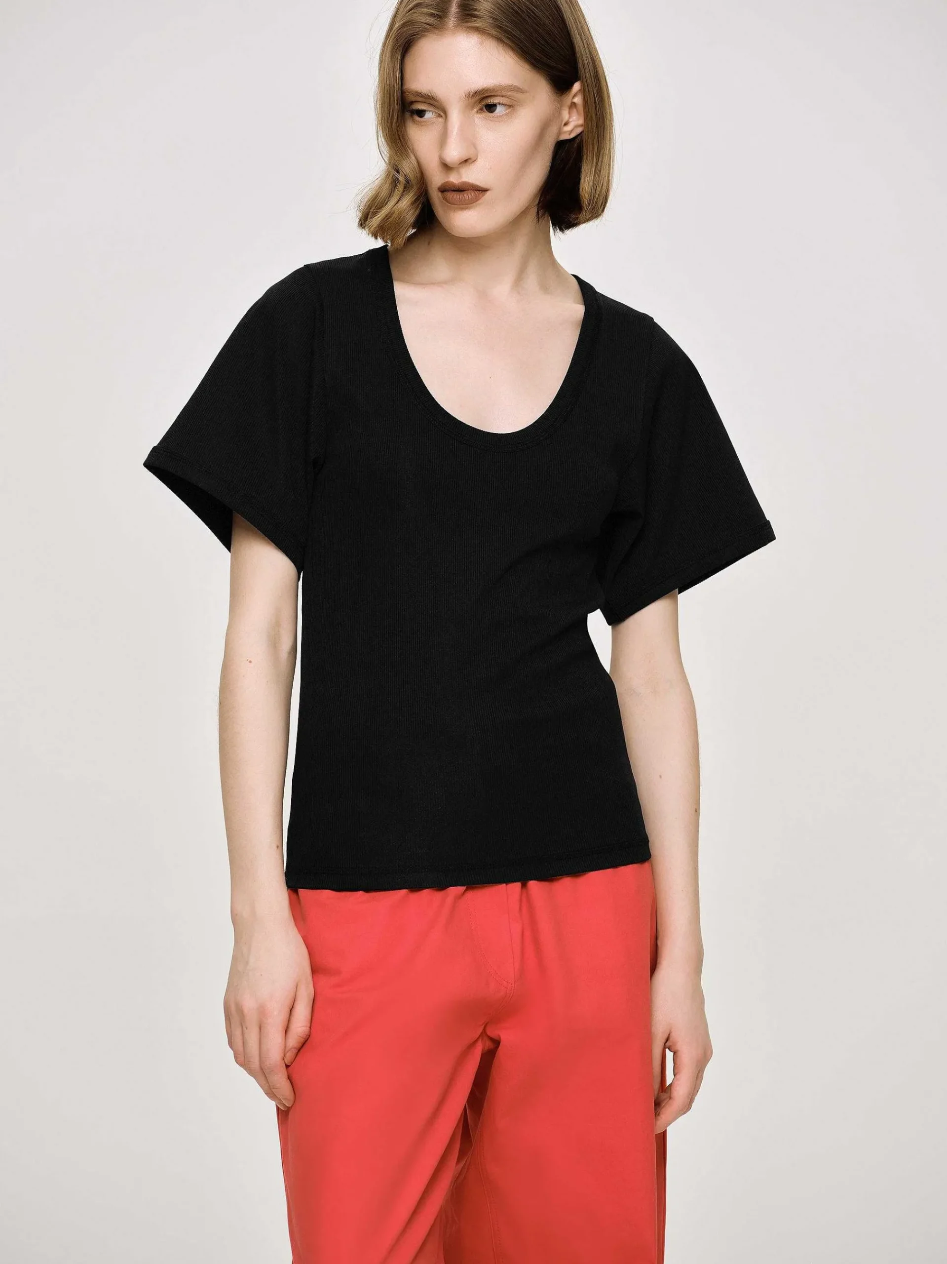Source Unknown Accessoires-T-Shirt Deep U, Noir