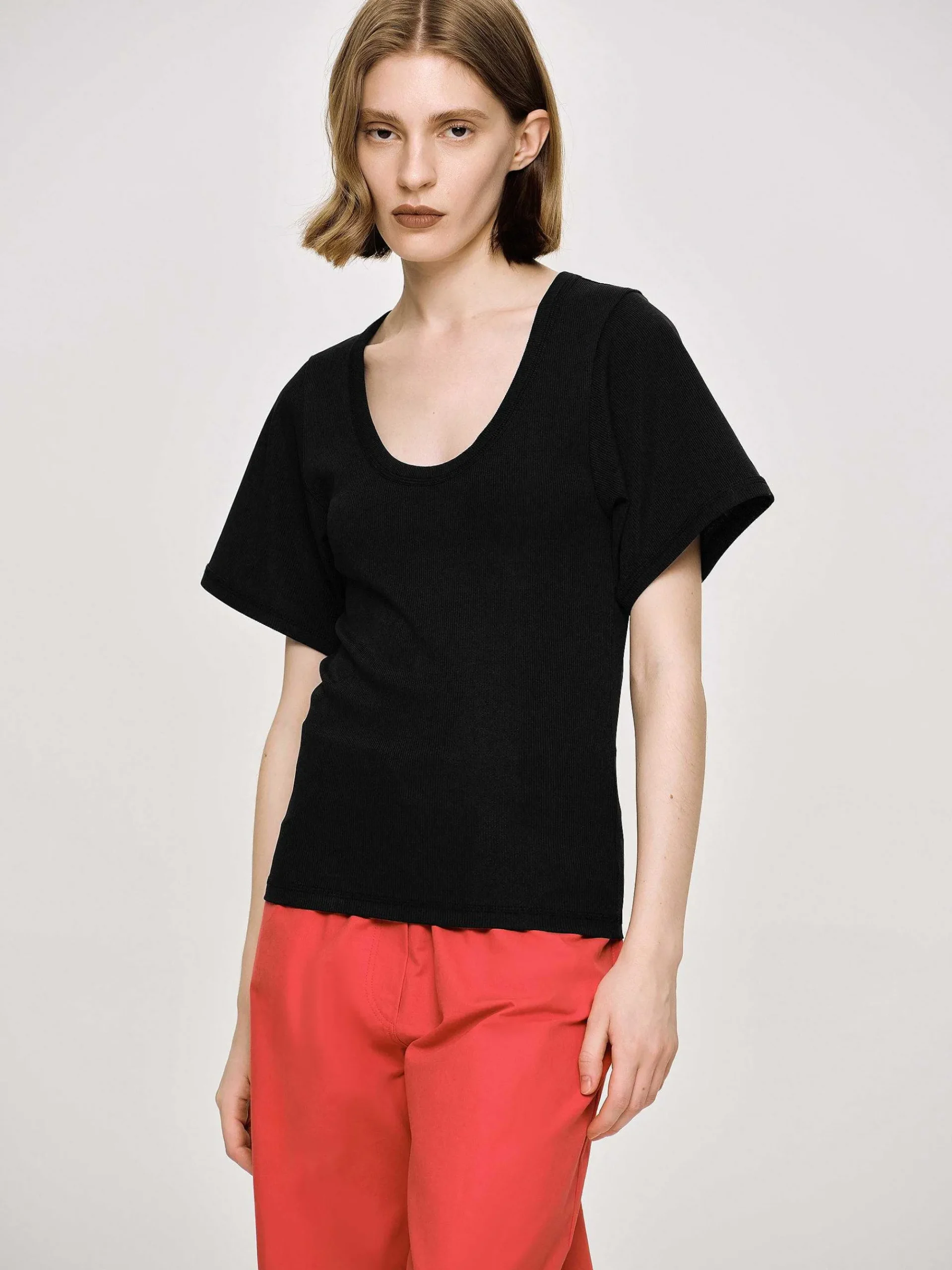 Source Unknown Accessoires-T-Shirt Deep U, Noir