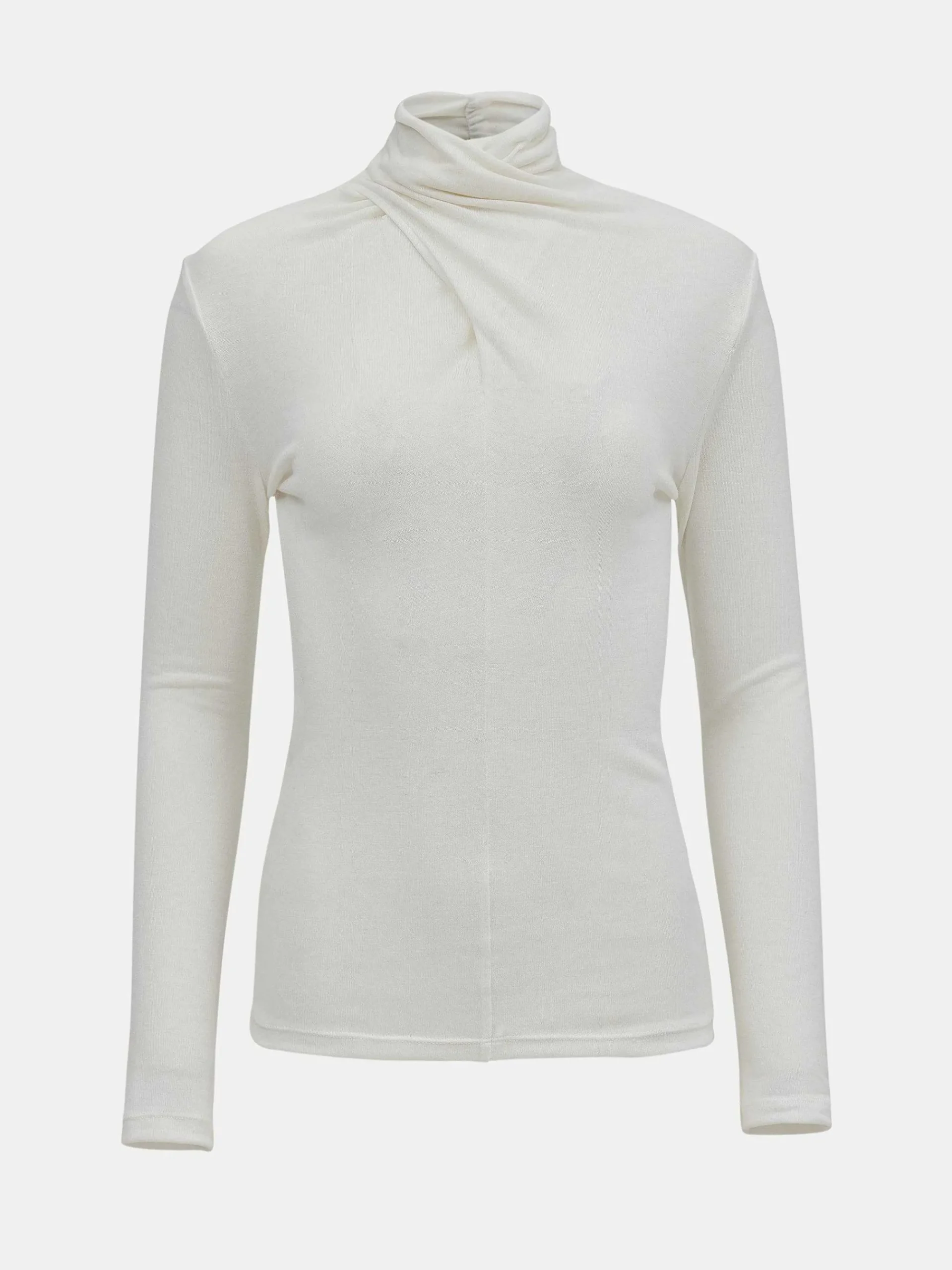 Source Unknown Vêtements-T-Shirt En Laine A Col Croise Daye, Blanc