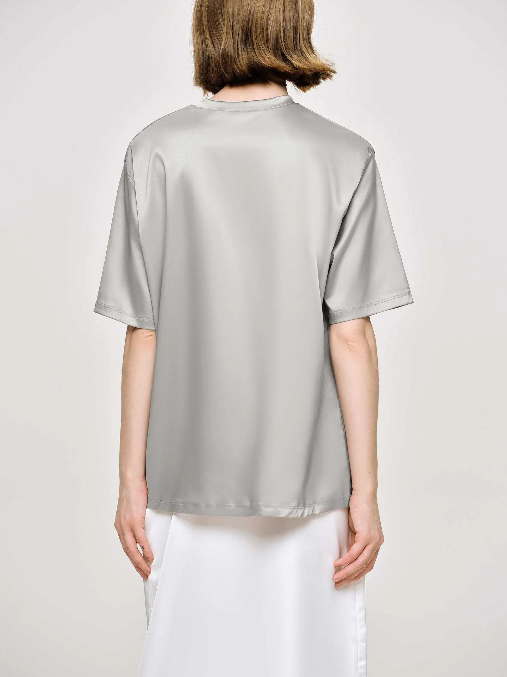 Source Unknown Accessoires-T-Shirt En Satin, Argent