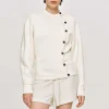 Source Unknown Accessoires-Veste A Boutons Decales, Creme