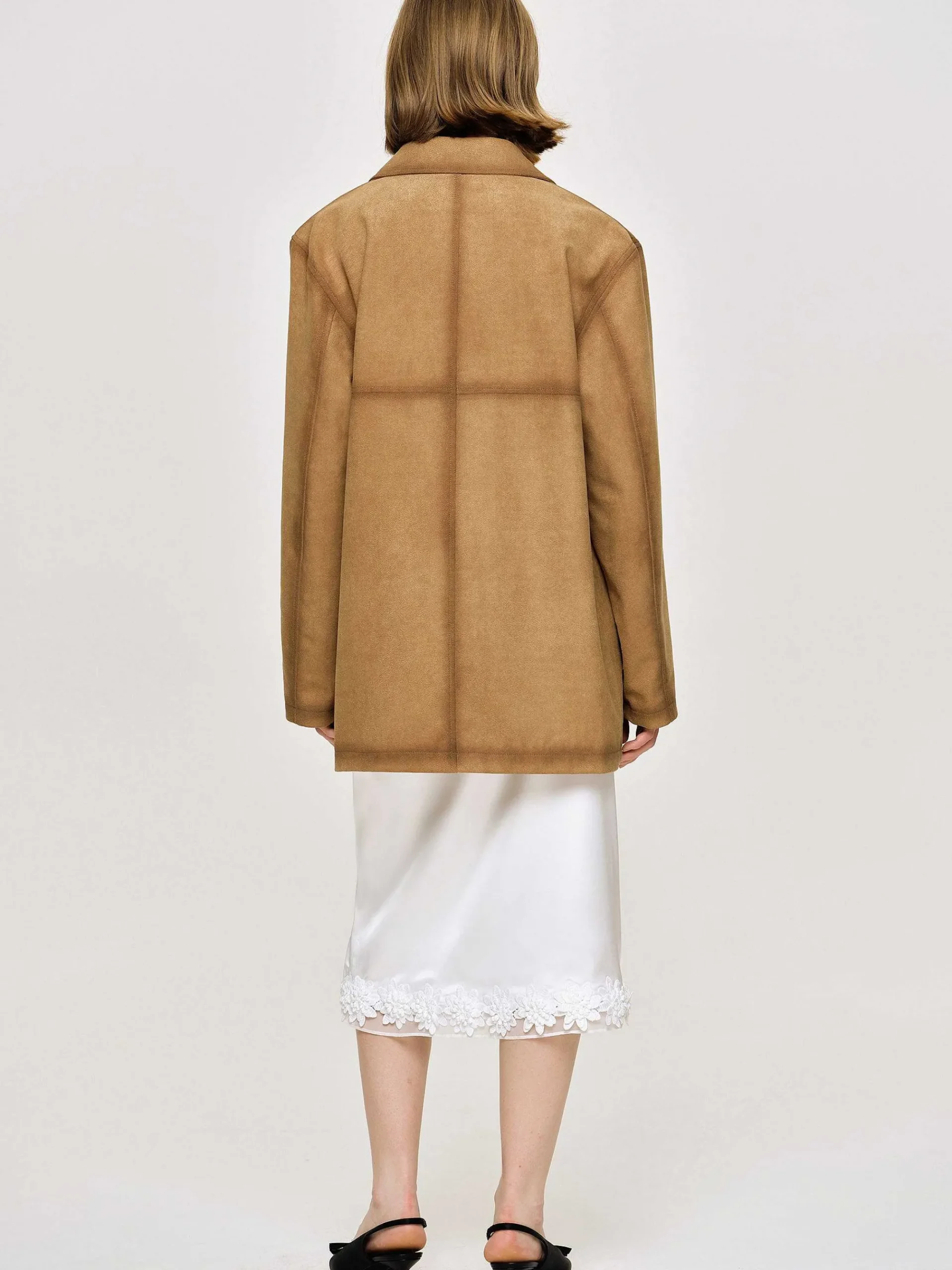 Source Unknown Accessoires-Veste En Eponge Delavee, Camel