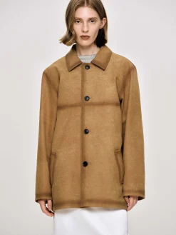 Source Unknown Accessoires-Veste En Eponge Delavee, Camel